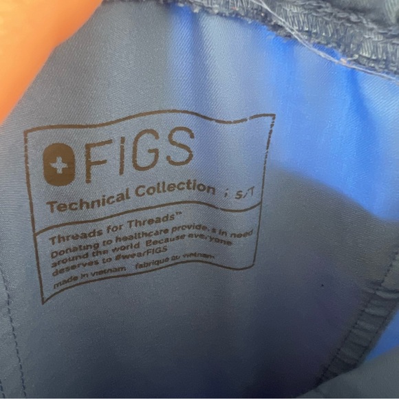 FIGS Blue Scrub Pants Small - Picture 6 of 8